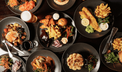 A variety of delicious meals on a table, perfect for families at Springfield Hotel.